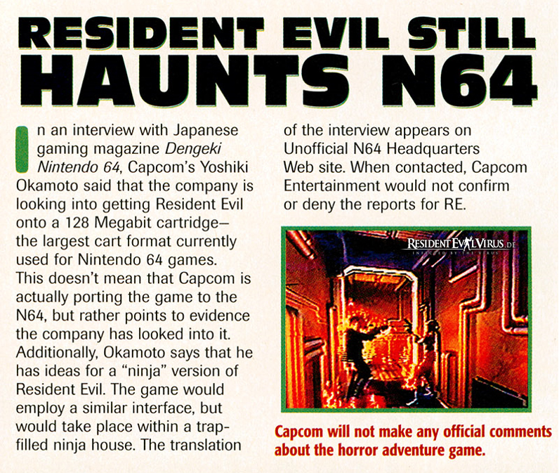 Electronic Gaming Monthly Sengoku Resident Evil Biohazard